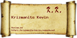 Krizmanits Kevin névjegykártya